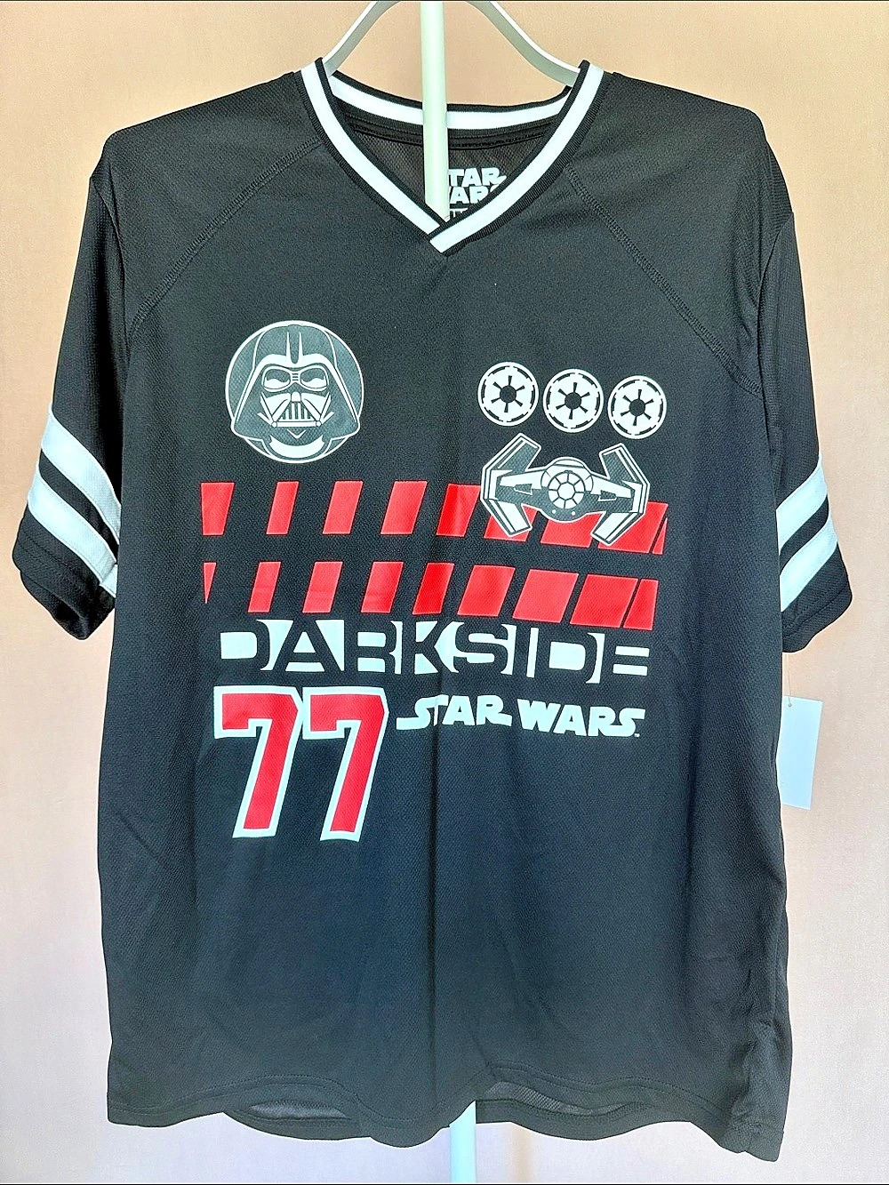Star Wars Darth Vader 77 Jersey Black Juniors XL NWT